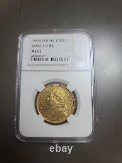 Italy papal states 10 scudi 1836