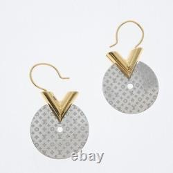LOUIS VUITTON M00189 V coin Essential earring gold/Silver metallic Women