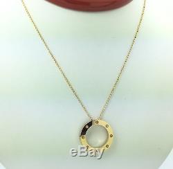 Ladies Designer Roberto Coin Pois Moi 18K Yellow Gold Pendant Necklace