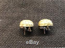 Ladies Roberto Coin Appassionata Woven 18K Yellow Gold French Back Earrings