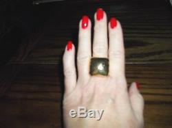 Last Weekend Of Sale! 18k Yg, Roberto Coin Martellato Square Top Ring 7.5