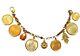 Lucky Charms Bracelet Hamsa Hand, Lady Bug, Evil Eye Six Lucky Coins Treasures