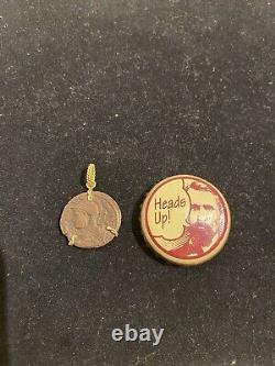 MILOR 18K YELLOW GOLD ROMAN COIN PENDANT With14K YELLOW GOLD SERPENTINE NECKLACE
