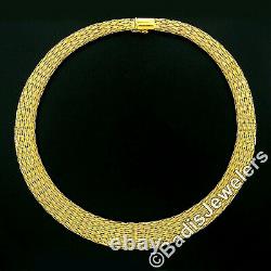 MINT Roberto Coin 18k Yellow Gold 15 Graduated Woven Silk Mesh Chain Necklace