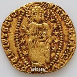 Medieval coin Venice Italy, Gold AV Ducat, Antonio Venier, circa 1382-1400 A. D