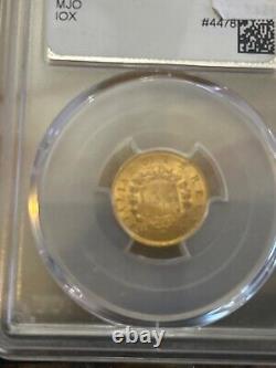 Mega rare 1863 T BN 10 lira gold coin PCGS MS 63 italy