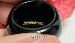 Milor Italy 14k Gold Lira Coin, Black Onyx Ring Size 10 Mint Condition