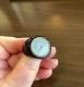 Milor Vintage 14K Gold Blac Ceramic Italian Lira Coin Ring Size 9