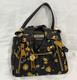 Moschino Milano Biker Jacket Bag Black Gold Coin Print Leather Purse