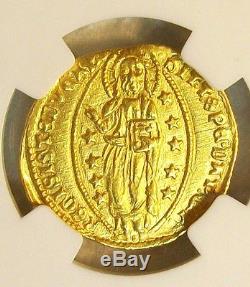 Nd(1400-1413) Venice, Italy Michele Steno Gold Ducat Ngc Ms-63