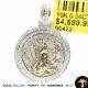 NEW 10K Real Yellow Gold with 0.56 CTW Real Diamonds Liberty Coin Pendant Charm