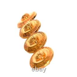 NEW $275 VERSACE Tribute RUNWAY Gold Tone Brass MEDUSA COIN Barrette HAIR SLIDE