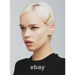 NEW $275 VERSACE Tribute RUNWAY Gold Tone Brass MEDUSA COIN Barrette HAIR SLIDE