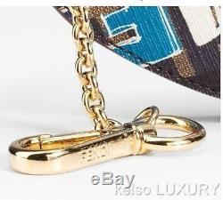 NEW FENDI Zucca Graffiti Heart Key Chains Keyring Coins Purse Phone Gold Charms