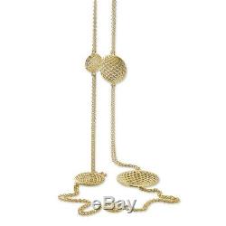 NEW Roberto Coin $5,100 18K Yellow Gold Long Station Necklace 40 w Ruby 32.5g
