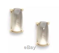 NEW Roberto Coin Smokey Quartz MOP 18K Yellow Gold Stud Earrings Italy $670