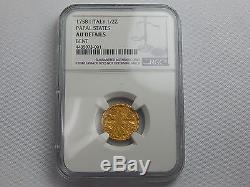 Ngc Graded 1758 Italy 1/2z Gold Coin Papal States Au Details Bent