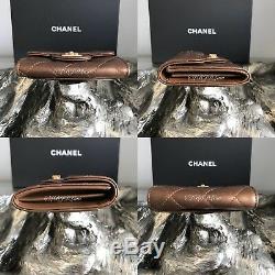 NWT CHANEL 2018 Bronze Reissue 2.55 Flap Card Holder Case XL BACK POCKET GOLD