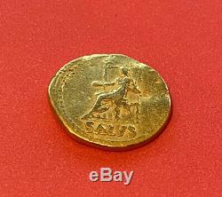 Nero Gold coin Aureus 19 mm, 7.11g, Rome, c. NERO as CAESAR/ Salus. Roman coin