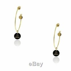 New 18k Roberto Coin Hoops Earrings Ti Amo I Love You $1500