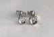 New Authentic 18kt WHITE Gold Baby Diamond Stud Earrings by Roberto Coin