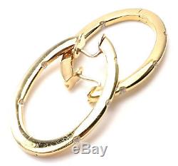 New! Authentic Roberto Coin 18k Yellow Gold Diamond Hoop Earrings