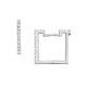 New Authentic Roberto Coin 18kt WHITE gold square diamond 0.19 ct hoop earrings