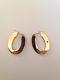 New Authentic Roberto Coin 18kt yellow gold Oval Flat Chic N Shine Hoop earrings