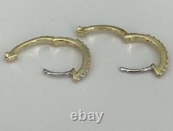 New Authentic Roberto Coin 18kt yellow gold diamond 0.20 ct hoop earrings