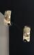 New Authentic Roberto Coin 18kt yellow gold huggy diamond 0.14 ct wrap earrings