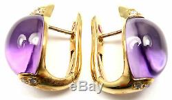 New! Authentic Roberto Coin Fantasia 18k Yellow Gold Amethyst Diamond Earrings