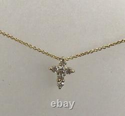 New Authentic Tiny Treasures Diamond Baby Cross Necklace by Roberto Coin