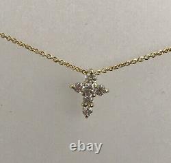 New Authentic Tiny Treasures Diamond Baby Cross Necklace by Roberto Coin