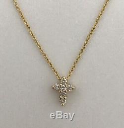 New Authentic Tiny Treasures Diamond Baby Cross Necklace by Roberto Coin