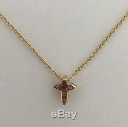 New Authentic Tiny Treasures Diamond Baby Cross Necklace by Roberto Coin