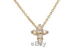 New Authentic Tiny Treasures Diamond Yellow Baby Cross Necklace-Roberto Coin