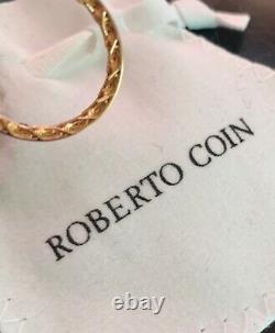 New Roberto Coin 18K Rose Gold Symphony Golden Gate Ring Size 6.75