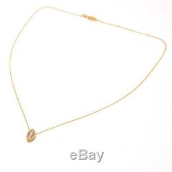 New Roberto Coin 18K Yellow Gold New Barocco Diamond Pendant 18 Necklace