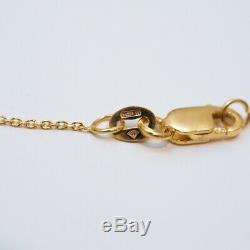 New Roberto Coin 18K Yellow Gold New Barocco Diamond Pendant 18 Necklace