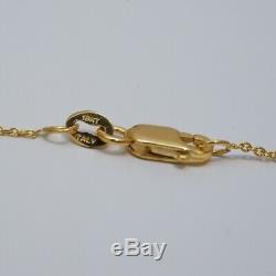 New Roberto Coin 18K Yellow Gold New Barocco Diamond Pendant 18 Necklace