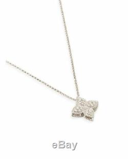 New! Roberto Coin Princess Flower Diamond Pendant White Gold Now Sold Out