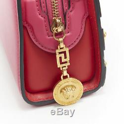 New VERSACE Tribute Medallion gold Medusa coin pink satchel small shoulder bag