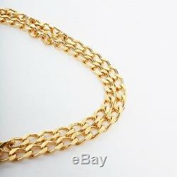 New VERSACE polished gold Medusa medallion triple halo chunky chain necklace