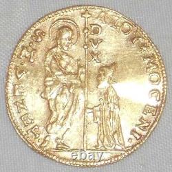 Nice 1722-32 Gold Coin Venice Italy Zecchino Ducat Alvise Mocenigo III KM 517