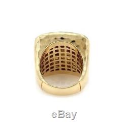 Nwot 18k Yg, Roberto Coin Martellato Square Top Ring Size 7.5