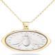 Original 18K Gold- 925 Sterling Silver Genuine 2-Lira Bee Coin Made in Italy