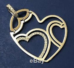 Original 18K WithG Roberto Coin Diamond Heart Pendant