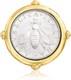 Original Italian 18K Gold Over Sterling Genuine 2-Lira Bumblebee Coin Ring-Gift