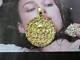 PIRATES CARIBBEAN CURSE OF AZTEC SKULL COIN-Yellow GOLD 18 K-artisan product