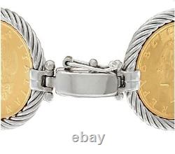 QVC Italian Silver Sterling Authentic Lire Coin Bracelet 8